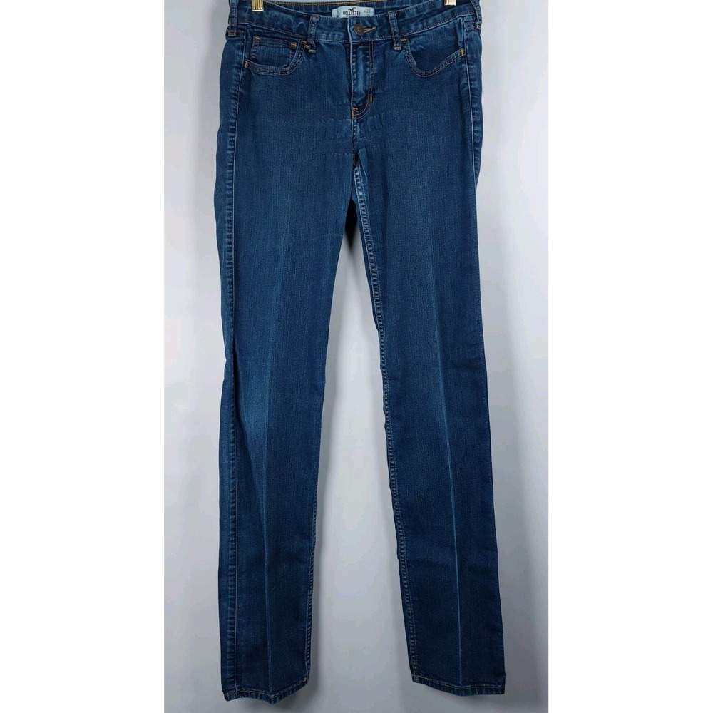 Hollister Straight Leg Low Rise Jean Womens 28x32 9L Dark Wash Denim Stretch